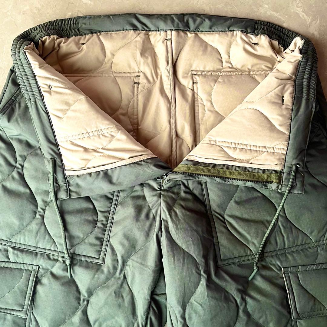 未使用級☆TAION ミリタリーライン カーゴダウンパンツ カーキ XXL 撥水