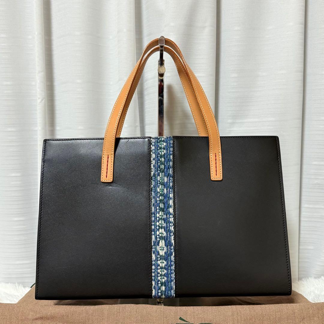 ⭐️未使用⭐️ ソメスサドル　優佳良織　ハンドバッグ　コラボバッグ　レザー　黒