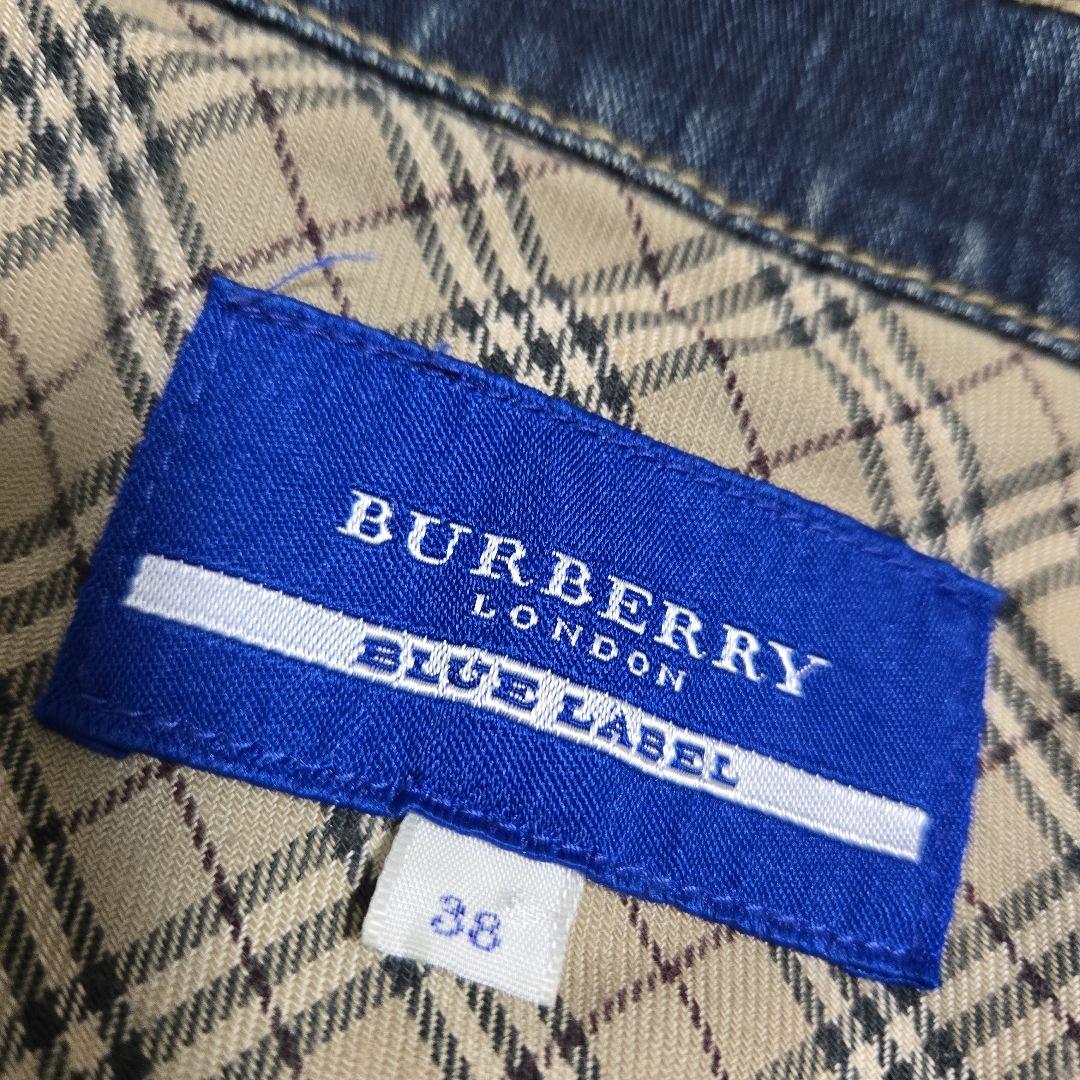 バーバリー ブルーレーベル Gジャン デニムジャケット ノバチェック ロゴ刺繍