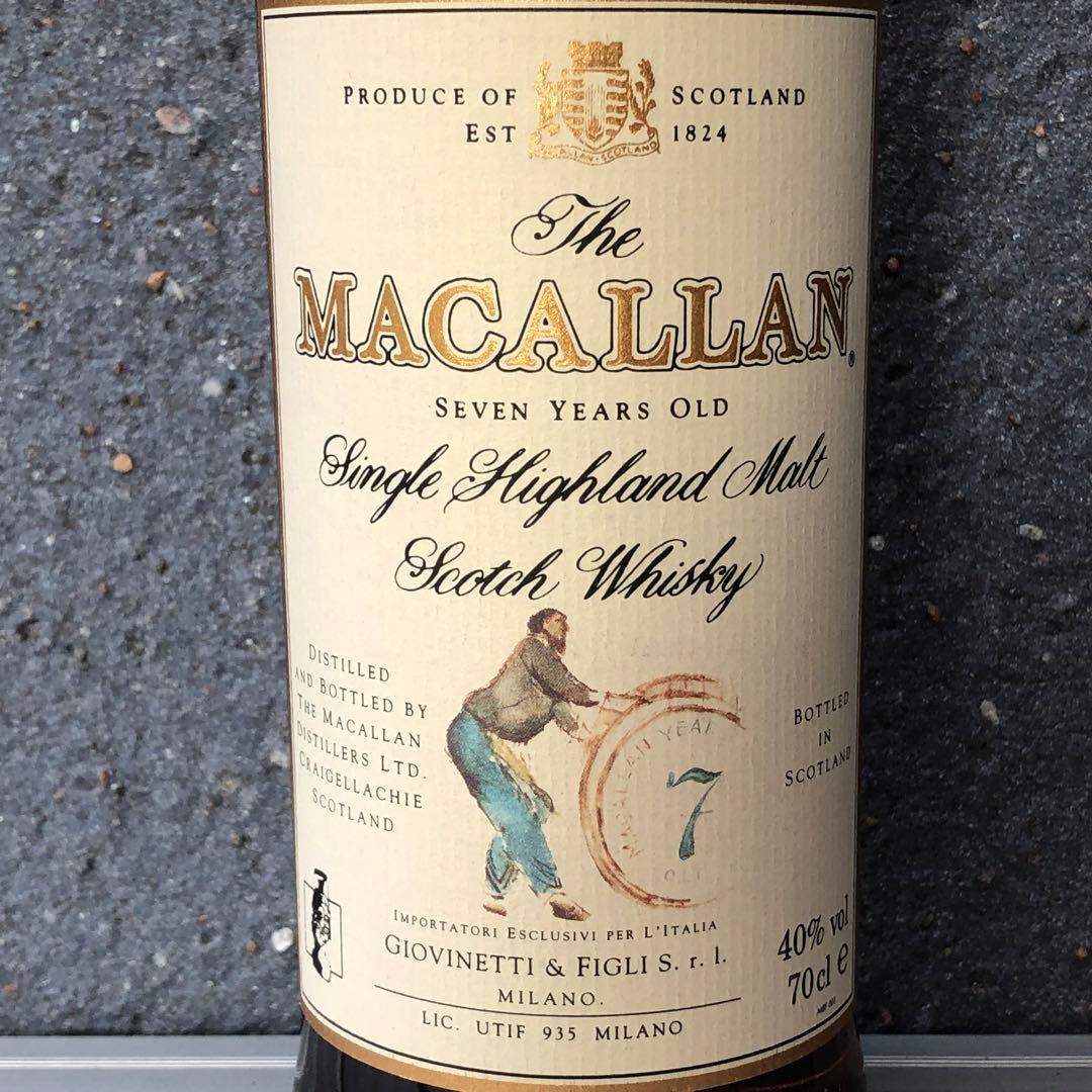 ザ・マッカラン7年　シェリーカスク　 ヴィンテージボトル 700ml/40%