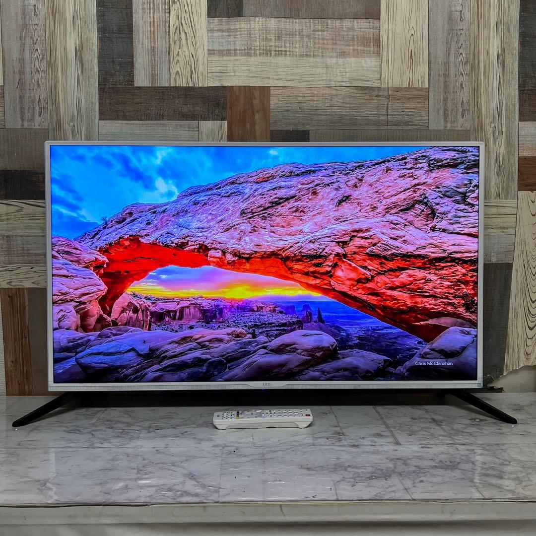 即日受渡❣️昨年購入IRIE40型液晶テレビWチューナー裏録可。希少ホワイトモデル