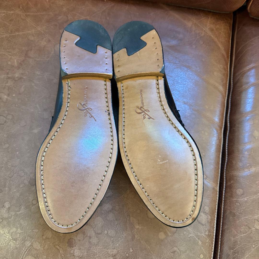 ランコート　ピンチペニーローファーBLACKカーフ　size 8hD 新品未使用