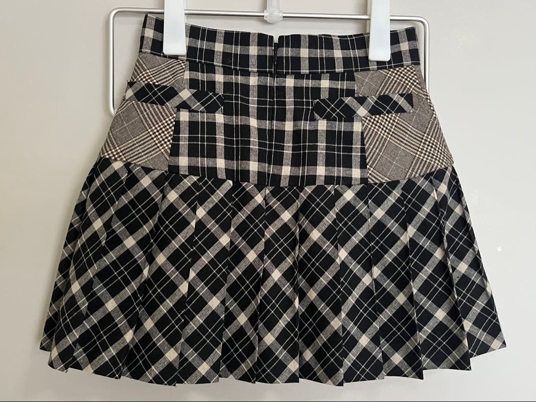 【andmary】Coco check pleats skirt（Sサイズ）