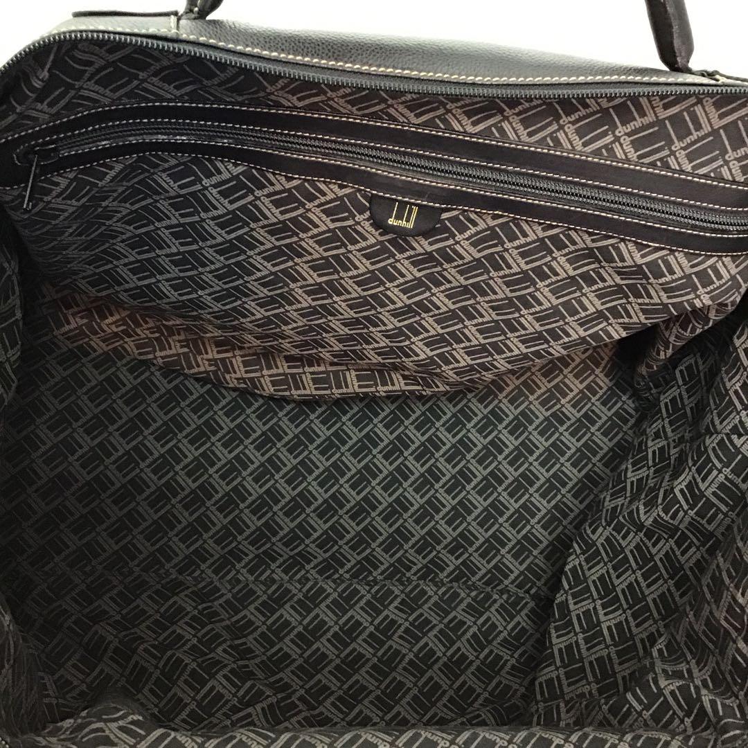 ‼️ダンヒルdunhill‼️ブラック レザー　2wayショルダー付きボストンバッグ