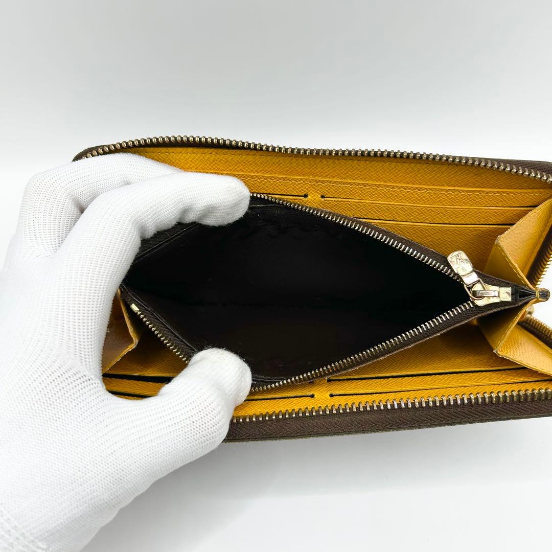 【極美品】ルイヴィトン　ダミエ　ポルトフォイユ・クレマンス　ラウンドファスナー