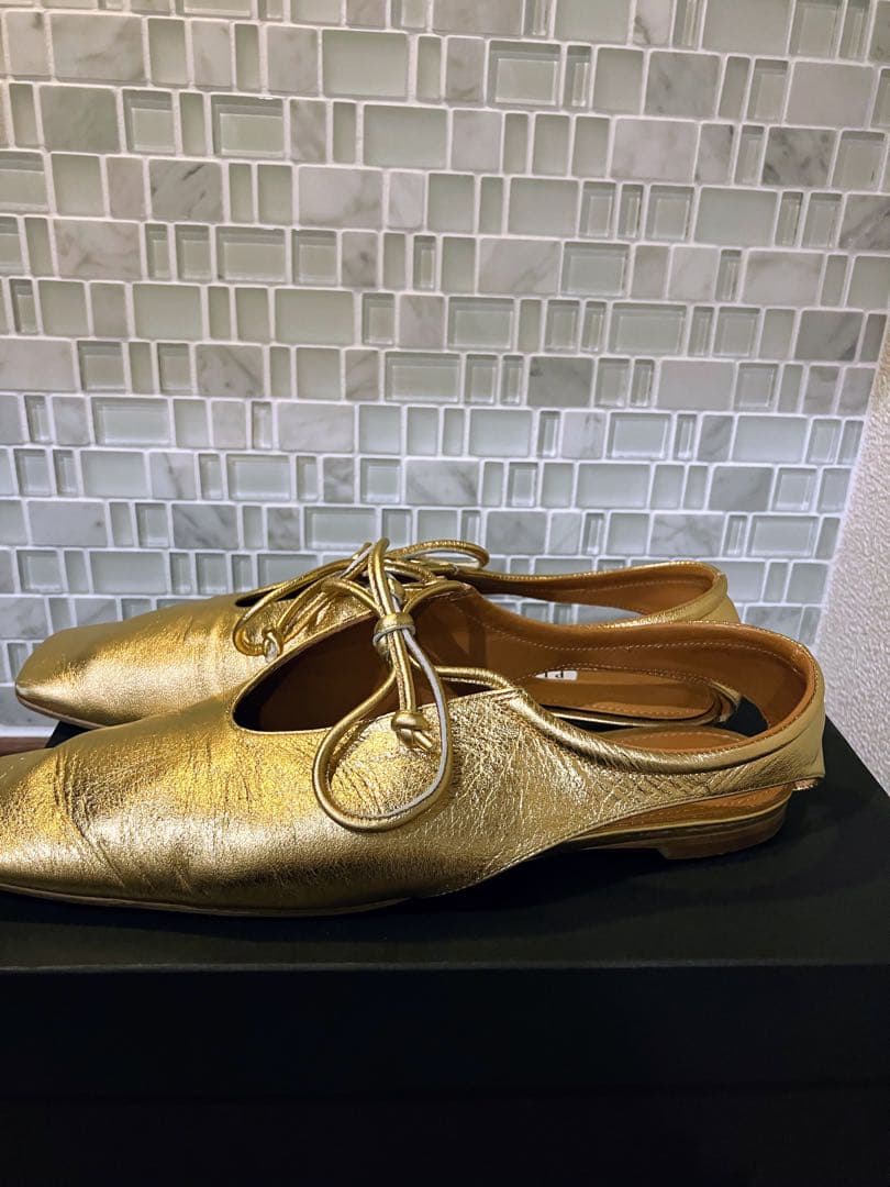 美品　PIPPICHIC AMBERCOCO ゴールド シューズ35 1/2