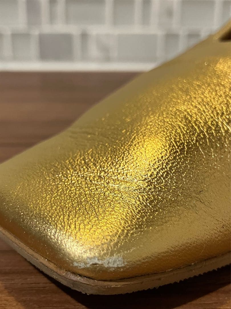 美品　PIPPICHIC AMBERCOCO ゴールド シューズ35 1/2