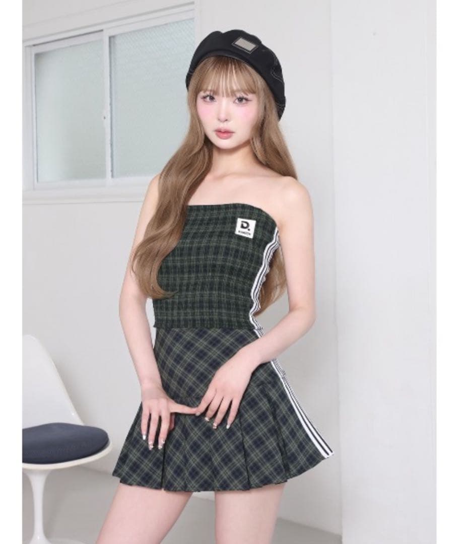 Darich リメイクライクチェックミニスカート