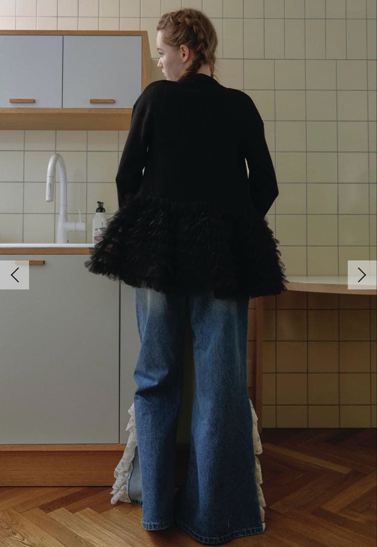 ハニーミーハニー ブラックカーディガン チュール
