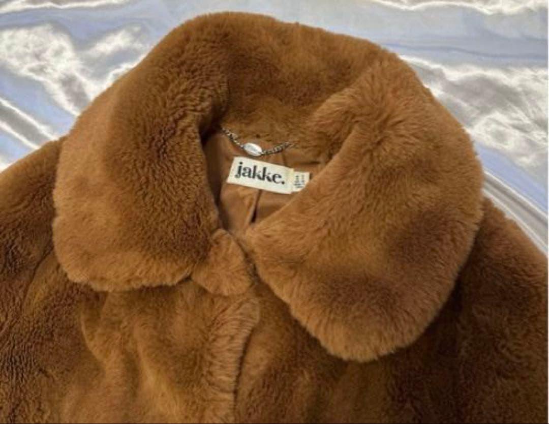 JAKKE ジャッキー フェイクファーコート ブラウン　36