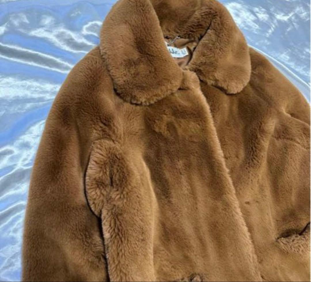 JAKKE ジャッキー フェイクファーコート ブラウン　36