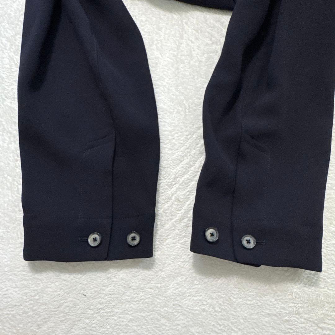 新品 ユナイテッドトウキョウ ジョーゼットノーカラージャケット 2 伸縮性 薄手