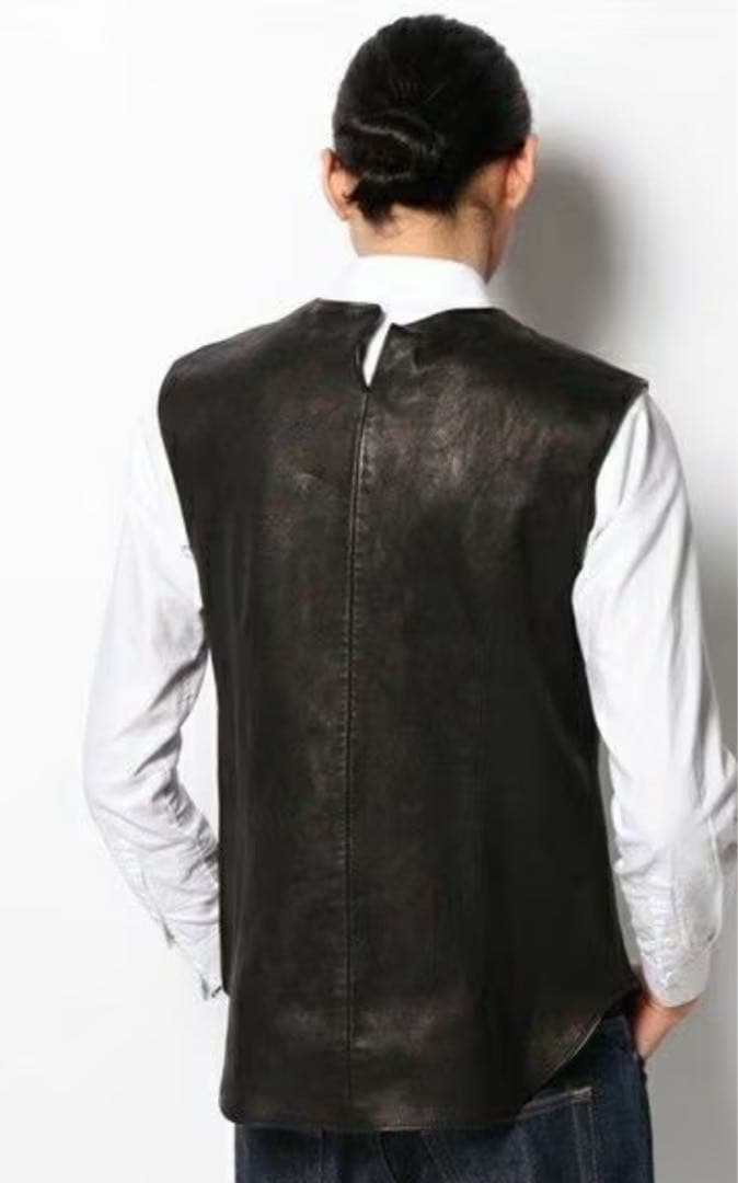 johnbull ジョンブル　ホースレザーベスト　黒　品番12401