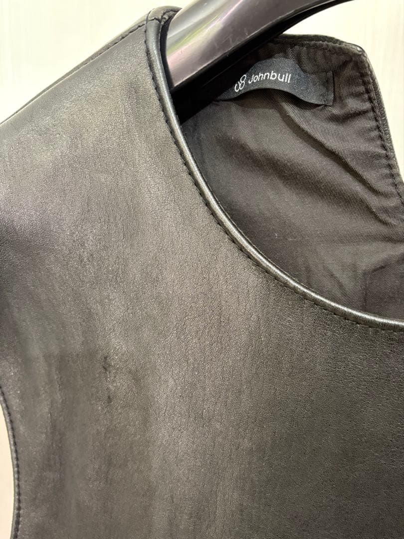 johnbull ジョンブル　ホースレザーベスト　黒　品番12401