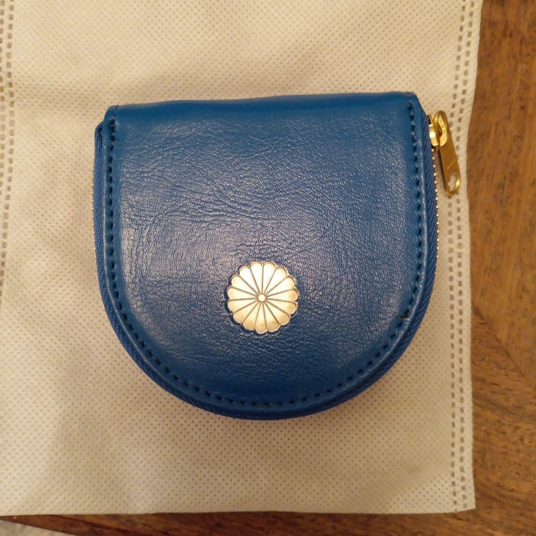 皇居　財布　小銭入れ　 新品　未使用　ブルー