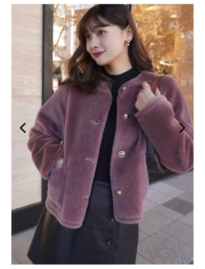 Her lip to ウールショートコート　モーブピンク