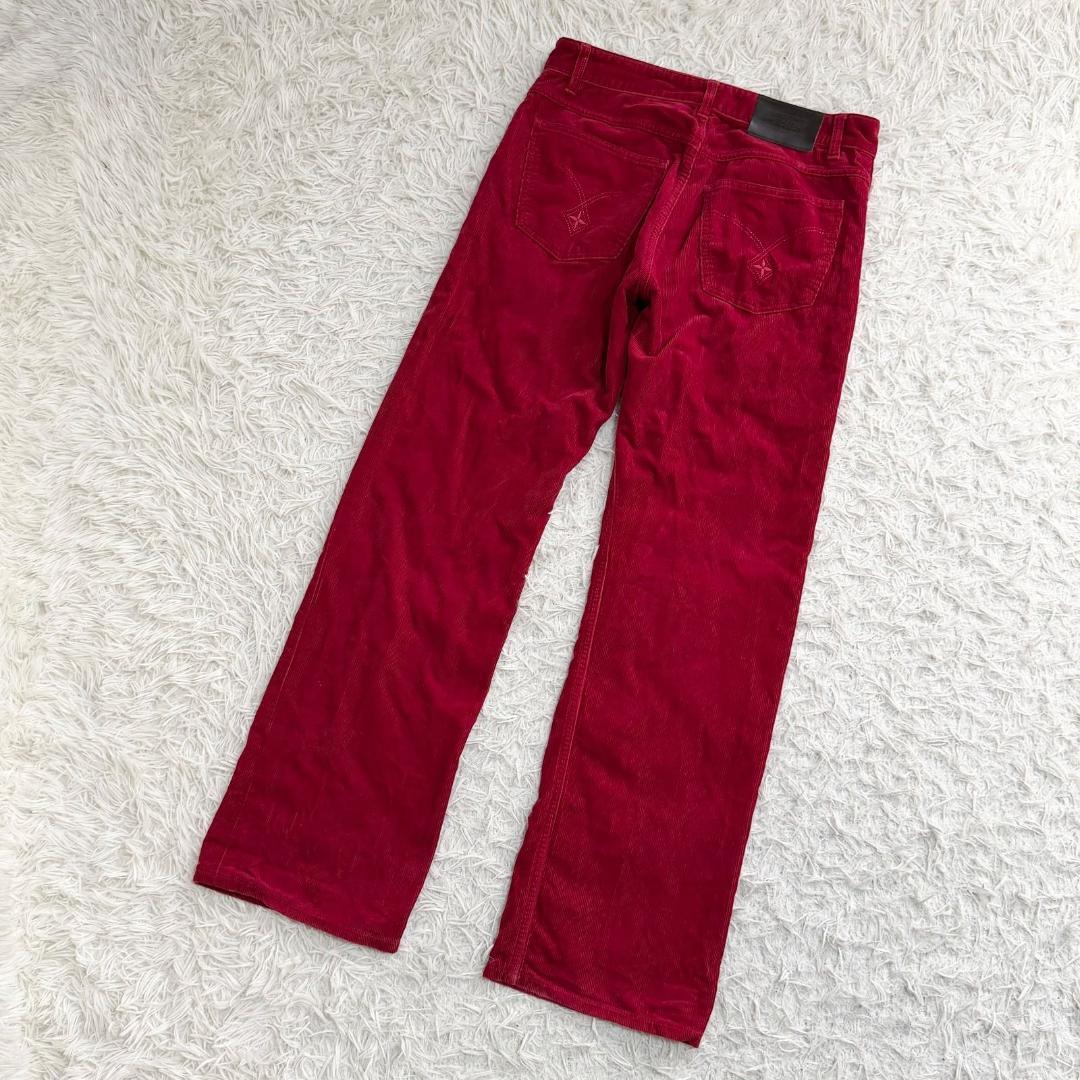 16082✨美品✨ルイヴィトン コーディロイパンツ　赤 レッド 40
