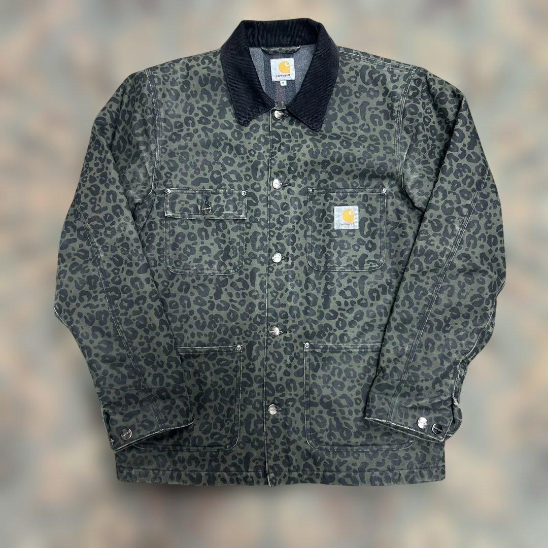 レア Carhartt カバーオール ジャケット レオパード ヒョウ柄 古着