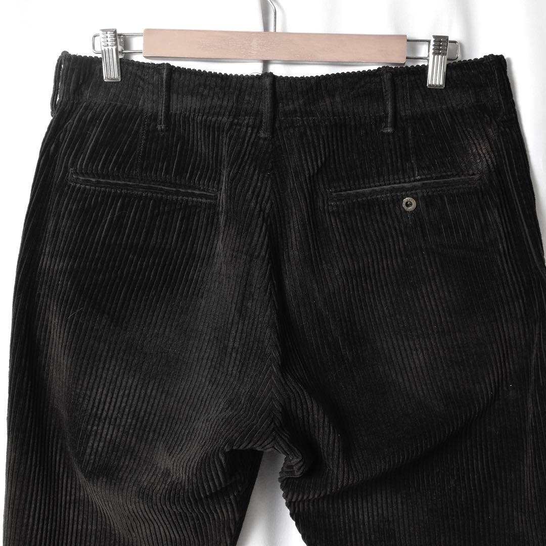 名作 RRL ブラック 太畝コーデュロイ ストレートパンツ ラルフローレン