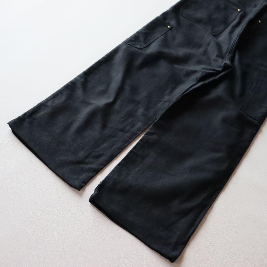 5047【極美品】オーラリー フィンクスダックハイウェストペインターパンツ 黒