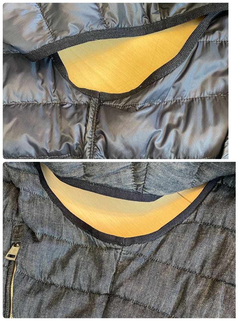 モンクレール　ダウンベスト　ダウン　ベスト　デニム　サイズ3