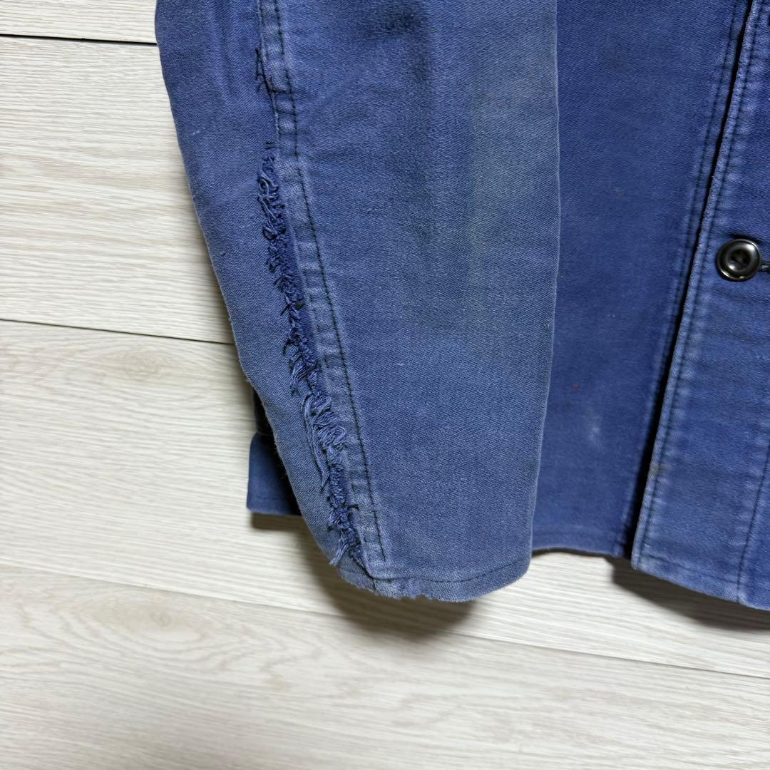 50s〜60s フレンチワークジャケット モールスキン フランス製 フェード
