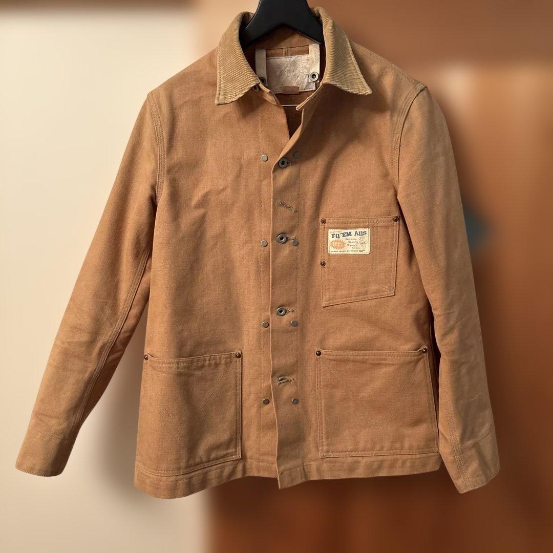 『希少』ブラウンダック　カバーオール　日本製　フェード　カーハート