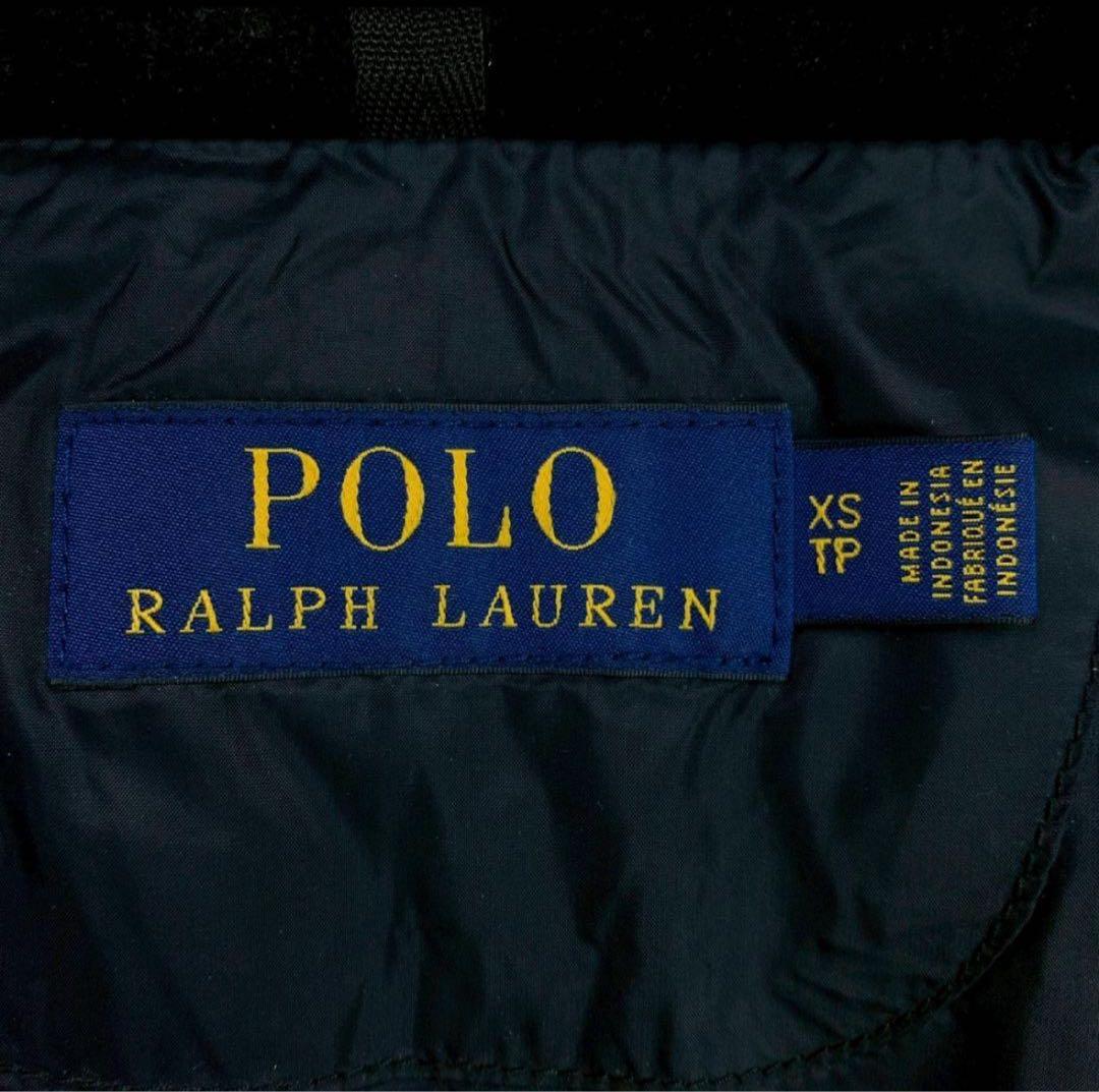 美品★ポロラルフローレン ダウンベスト ビッグポニー ブラック XS　D986