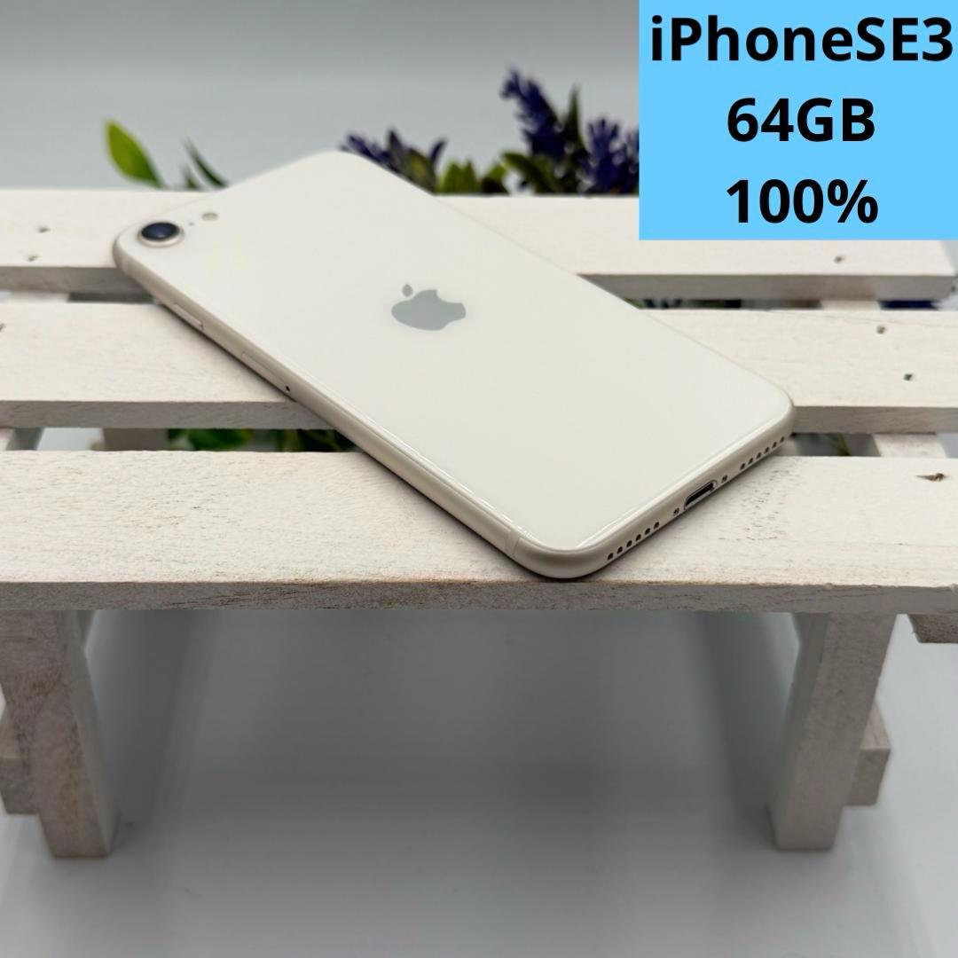 【美品】iPhone SE第3世代 64GB スターライト 376