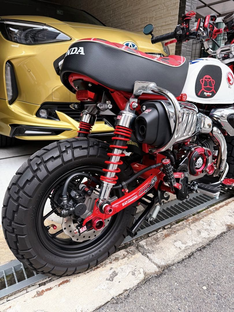 モンキー125ラージリアキャリアクロムメッキ純正サイドバッグキャリア特定セット