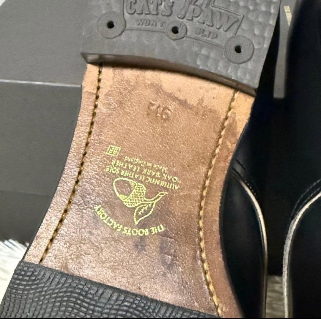 ローリングダブトリオ　マスターピース　ブラック　プレーントゥ サービスシューズ