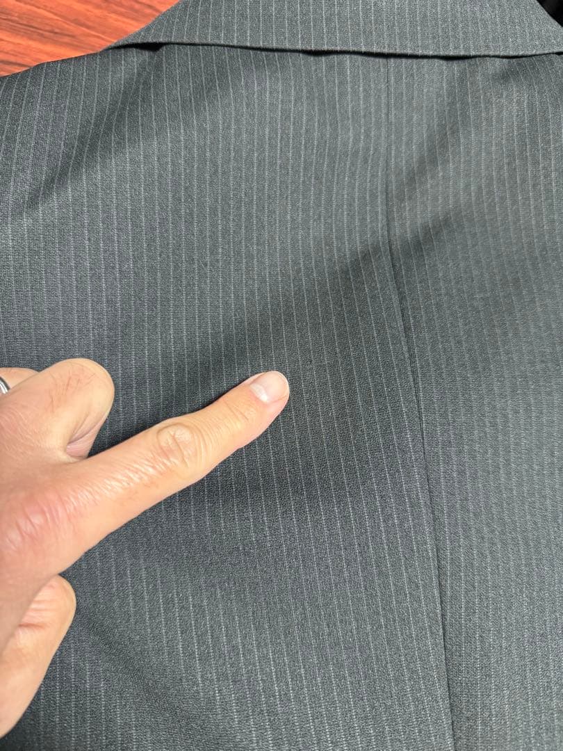 AB7新品未使用！超快適ストレッチ2パンツスーツ！ウォッシャブル！ブラック！小訳