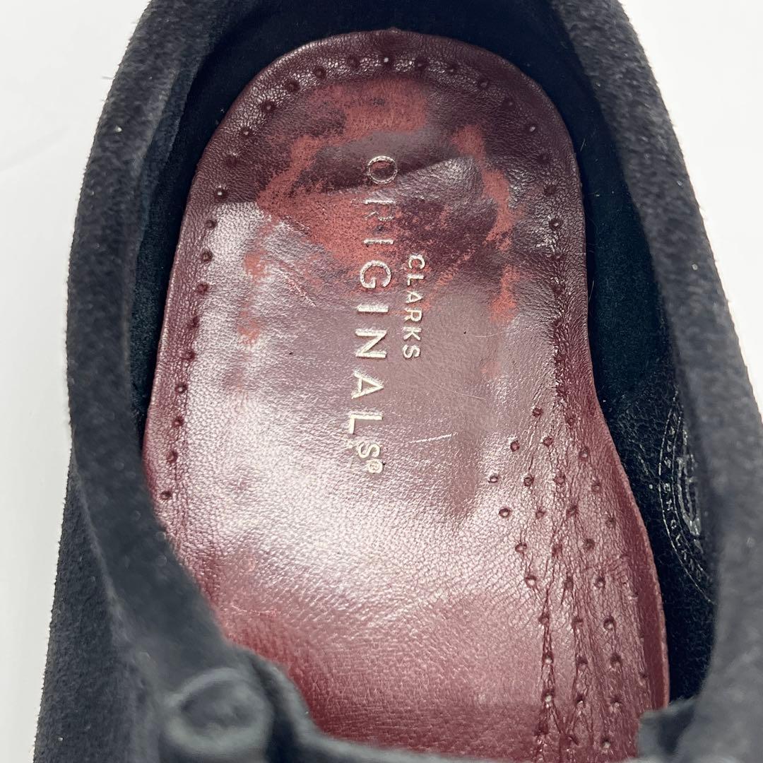 【美品】CLARKS クラークス　ワラビー 【26.5】ブラック　スエード