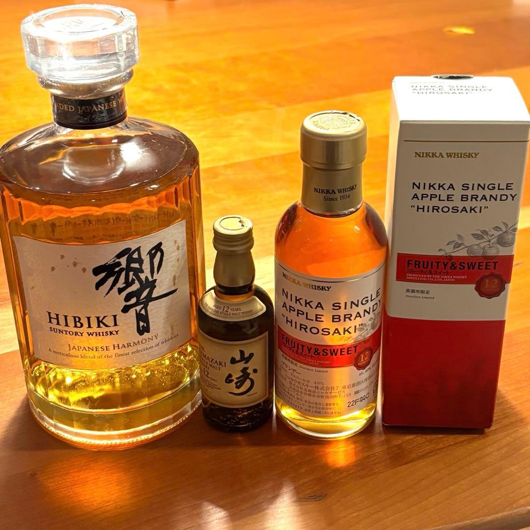 【豪華3本セット・新品】響JH / 山崎12年 / ニッカアップルブランデー弘前