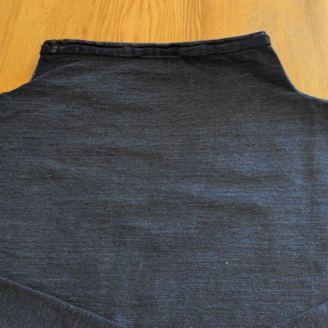 年末限定価格　未使用タグ付　45rpm　凸凹天竺インディゴボトルネックカットソー