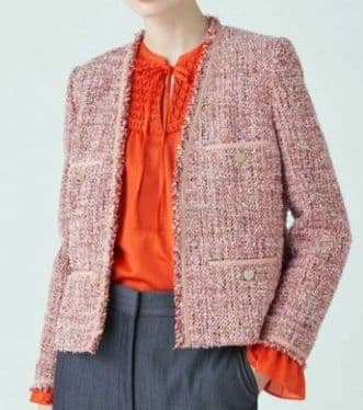 【美品】Ballsy スラリットヤーンツイード Vカラージャケット