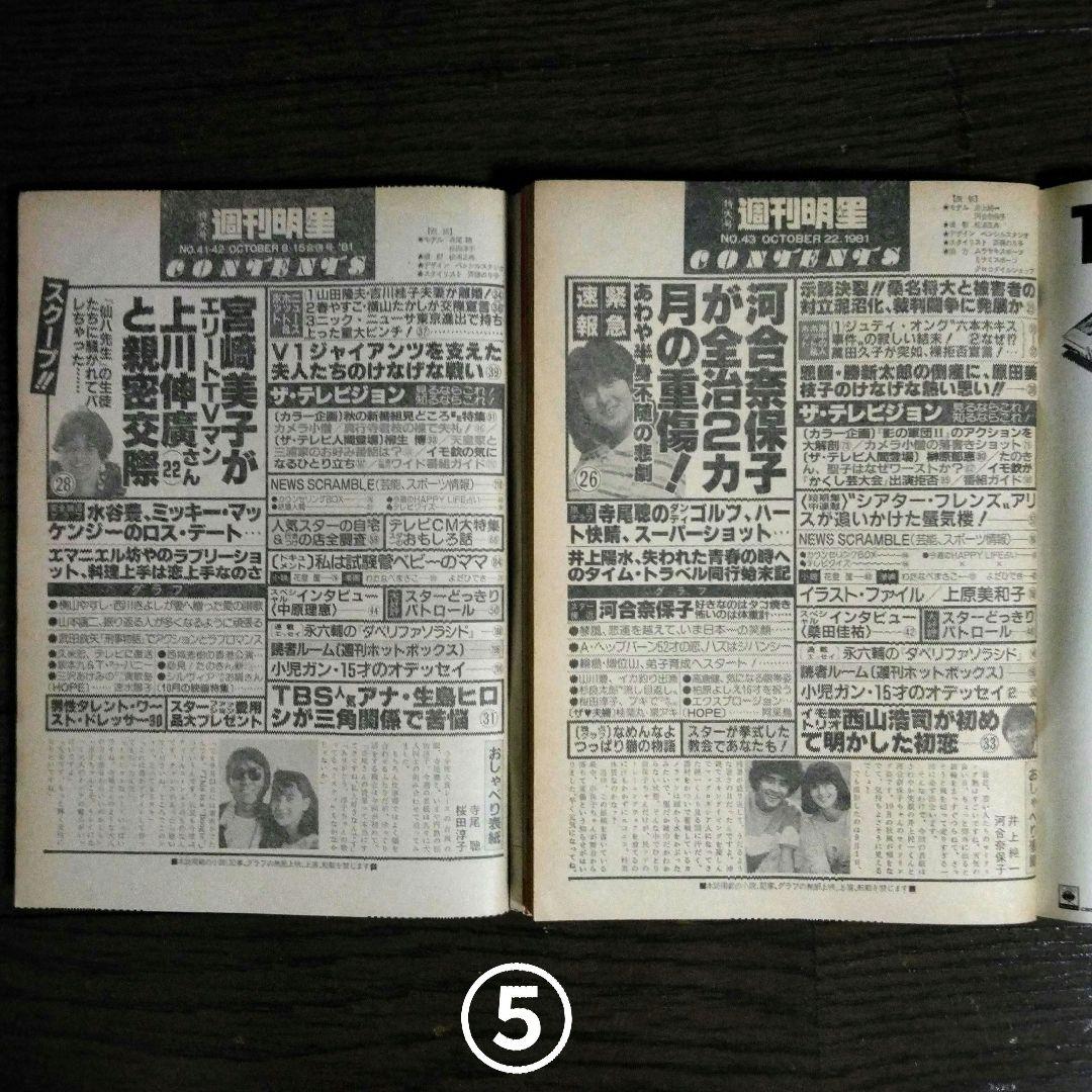 レトロ　昭和56年　1981年　週刊明星　13冊セット　当時物