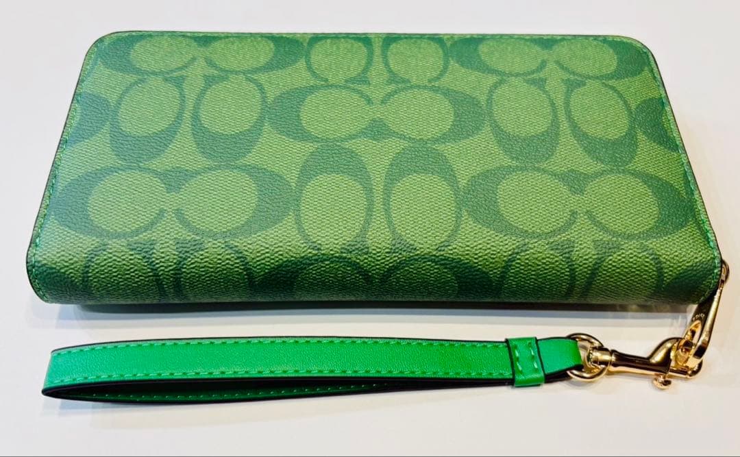 coach コーチ　長財布　グリーン　c4452
