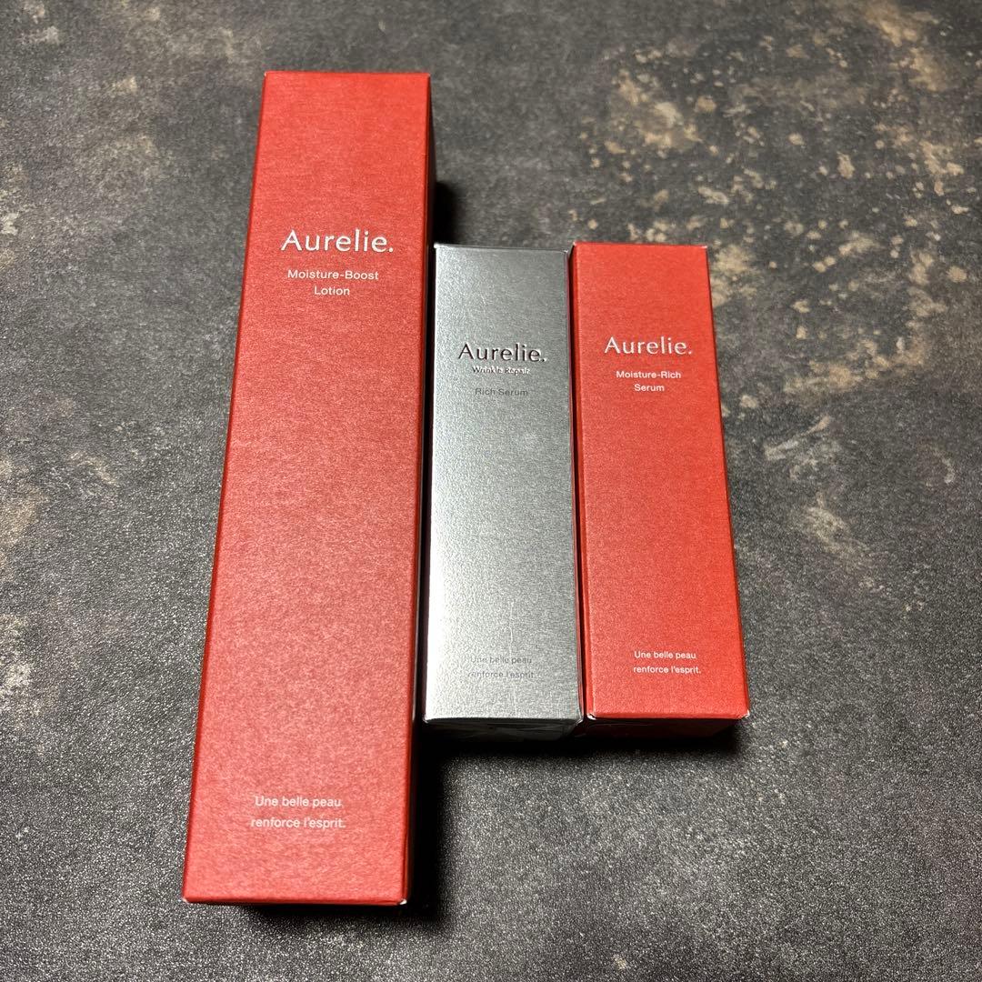 オレリーモイスチャー化粧水と美容液リンクルペアセラム3本セット