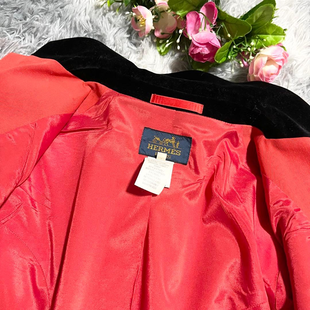 HERMES エルメスカラー　レディース　テーラードジャケット　金ボタン　42