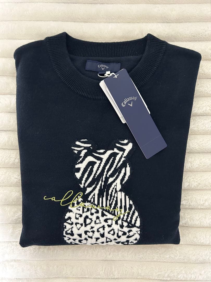 新品タグ付き！キャロウェイ ベアジャガード クルーネックセーター M
