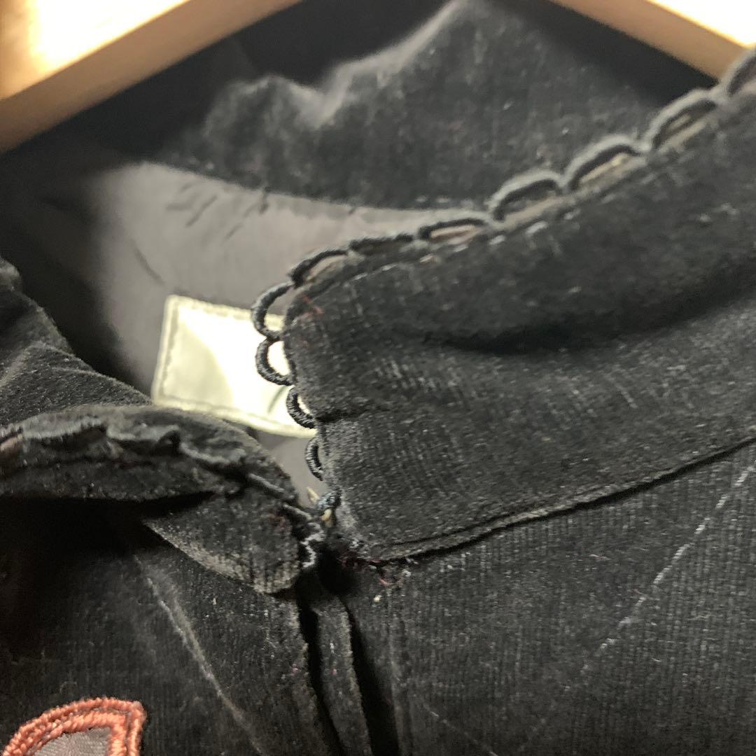 ジンカトウ ジンカトー マント フラワー 体型カバー 着物 V系 別珍 ベロア