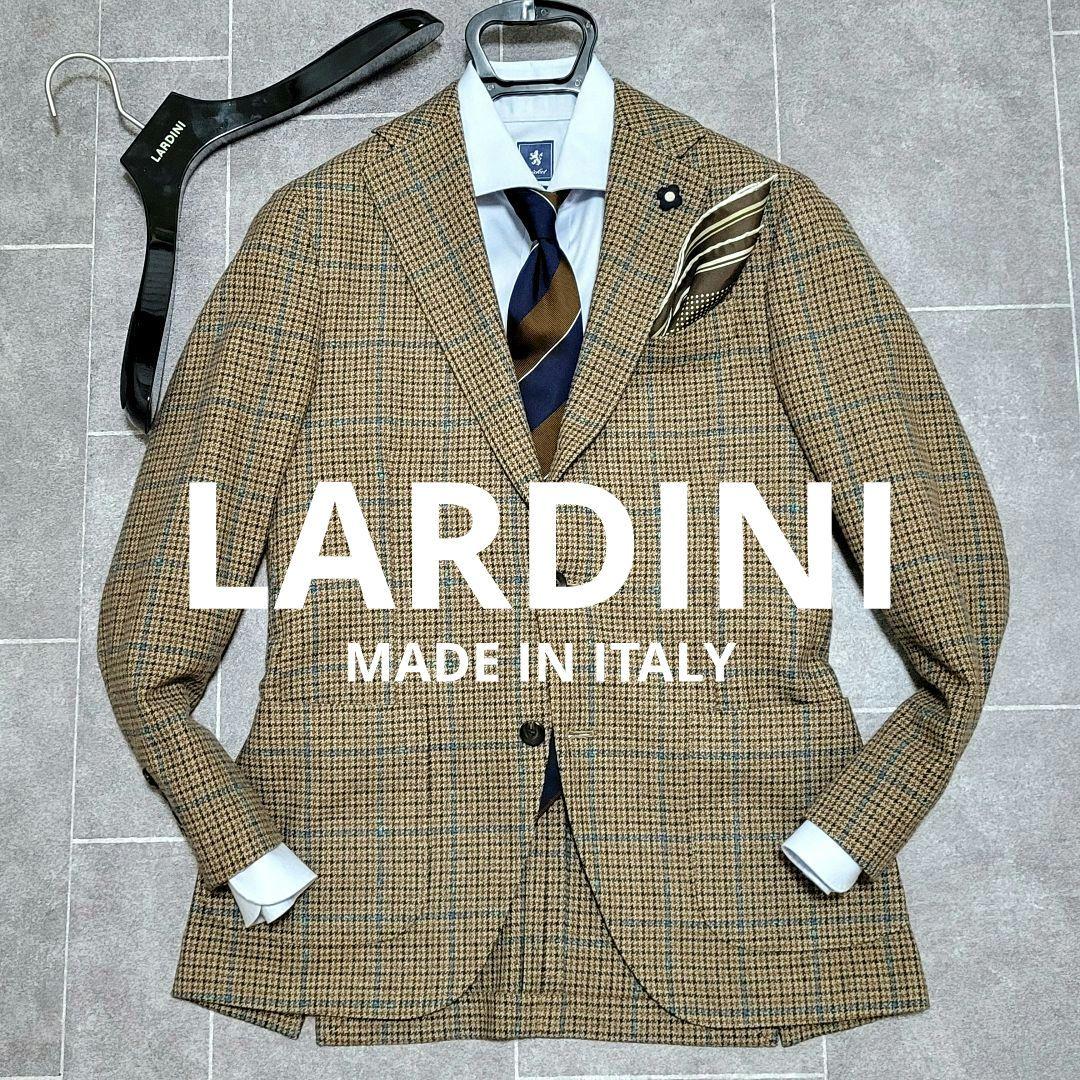 ★未使用近 ラルディーニ 秋冬 超高級ツイード ブラウン テーラードジャケット