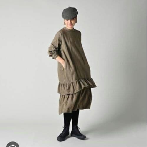 45R インディゴネルのティアードフリルドレス 45rpm