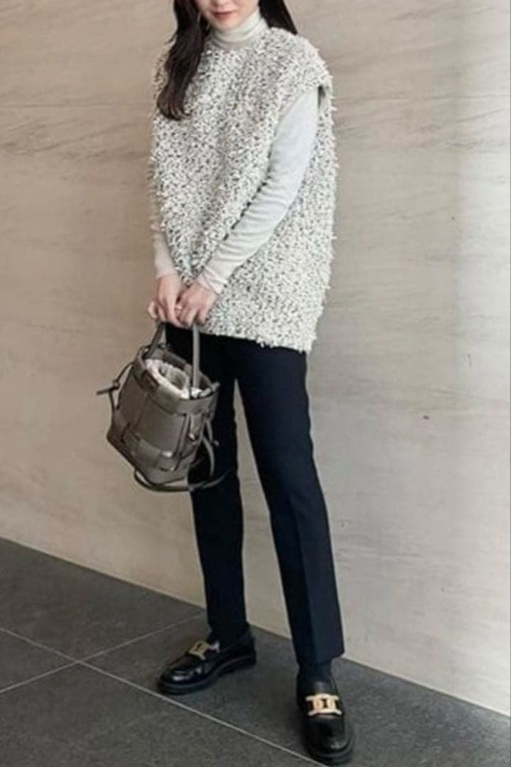 美品　EFFE BEAMS カラミリボン ブラウス