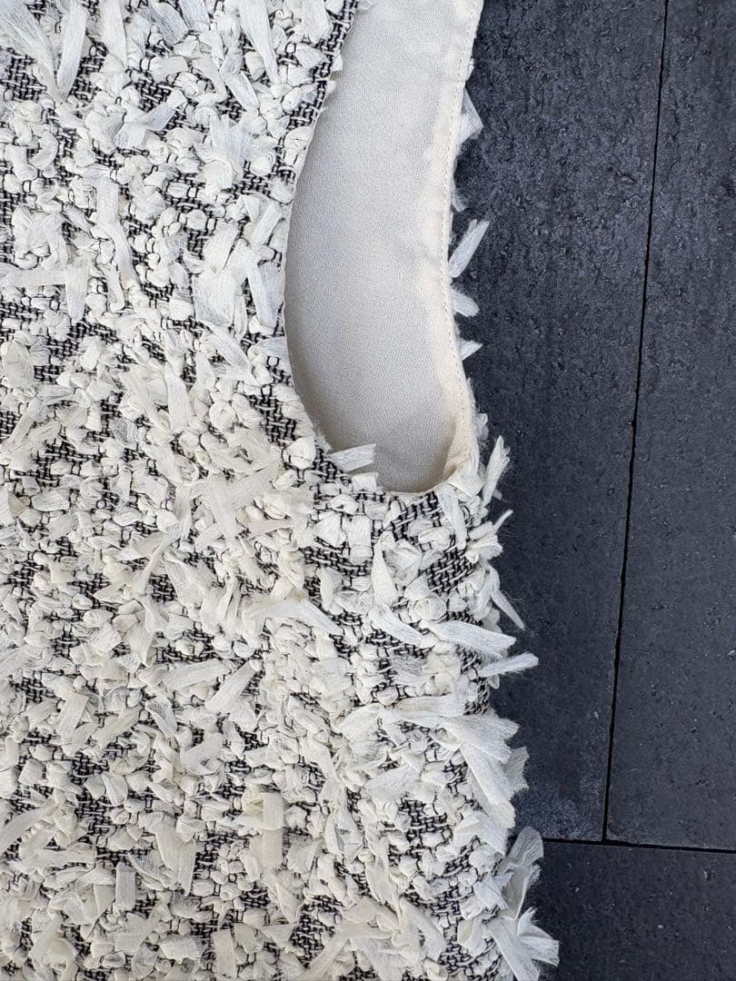 美品　EFFE BEAMS カラミリボン ブラウス