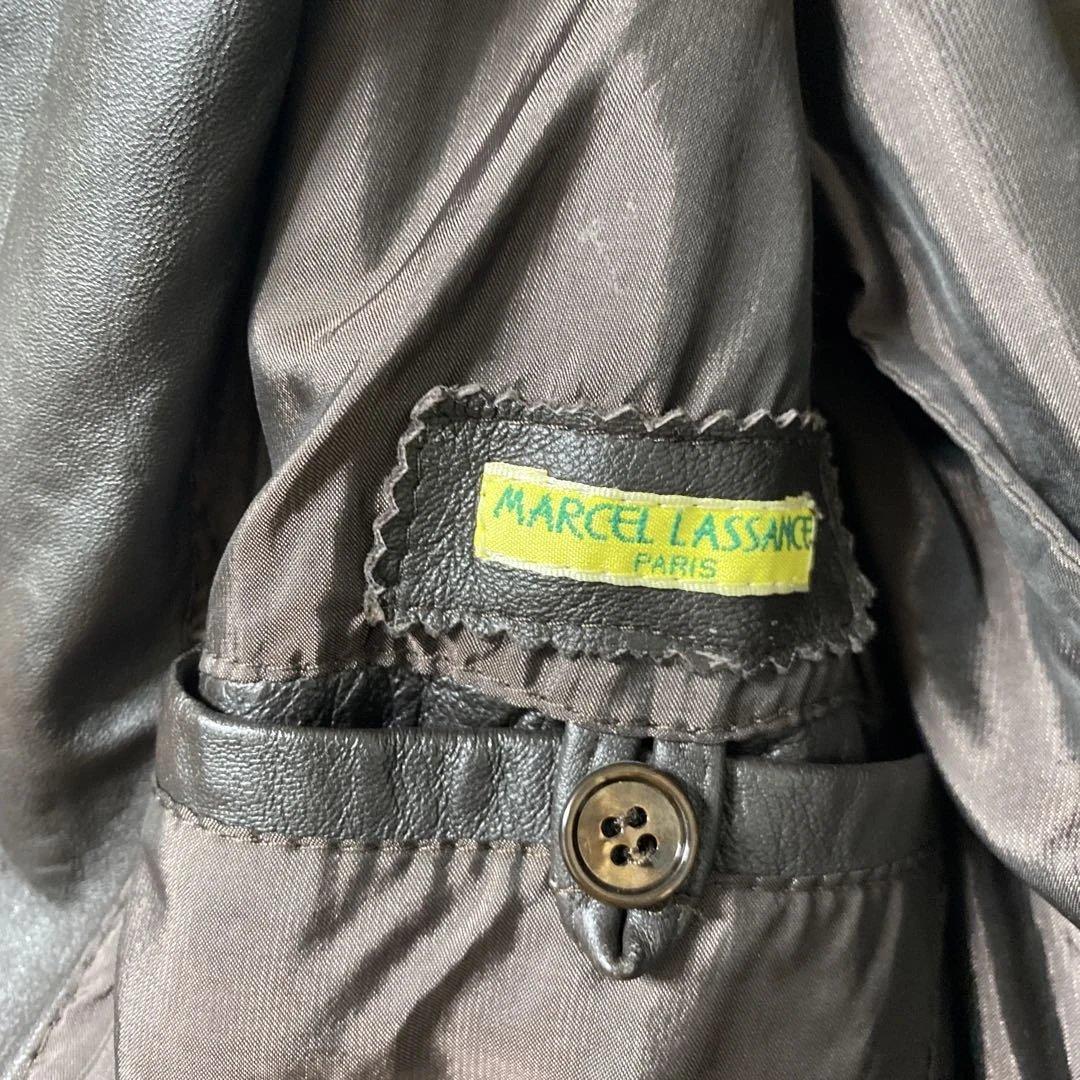 イタリア製 マルセル・ラサンス ブラウン レザージャケット メンズ サイズ L