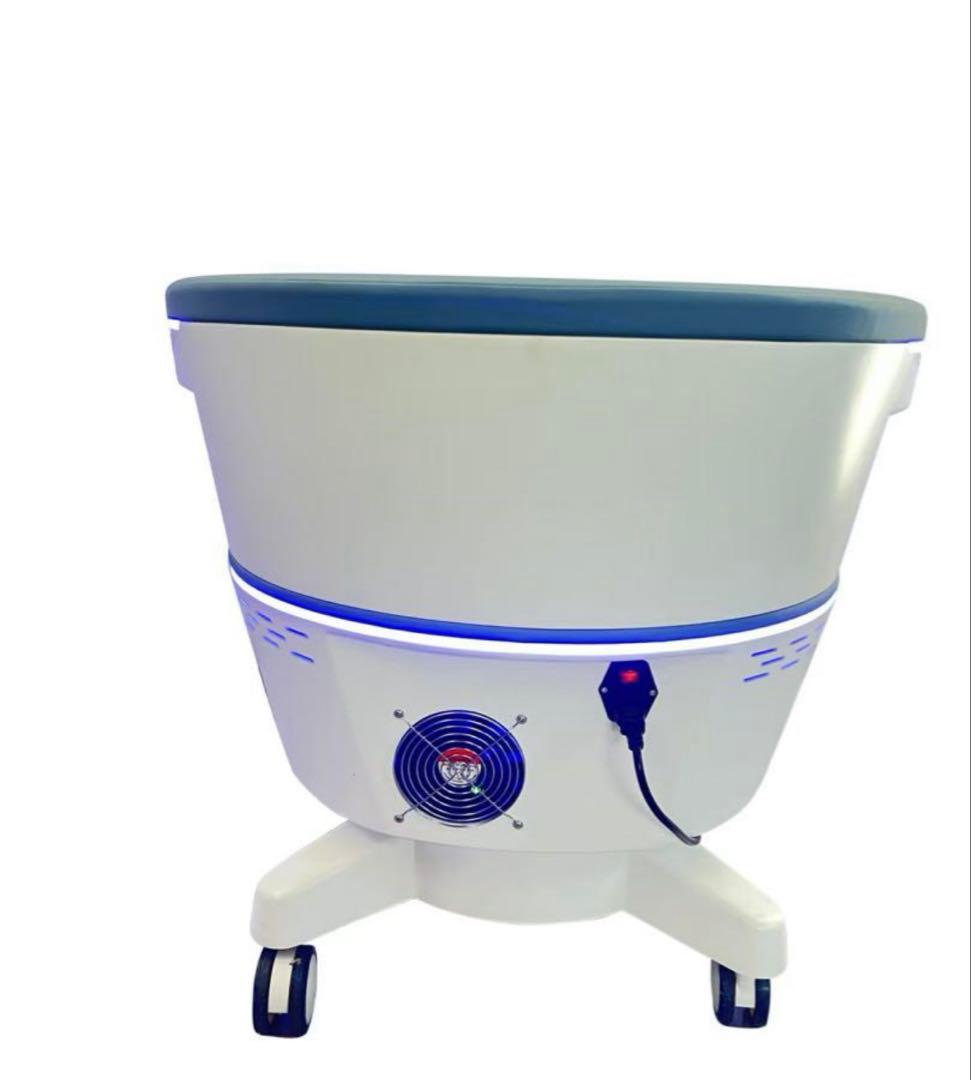 ブルー、水色、骨盤底筋　トレ一ニングチェア EMS 電磁パルス　椅子