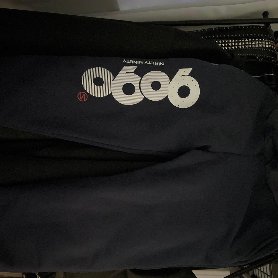 9090 ネイビー ロゴプリント セットアップ