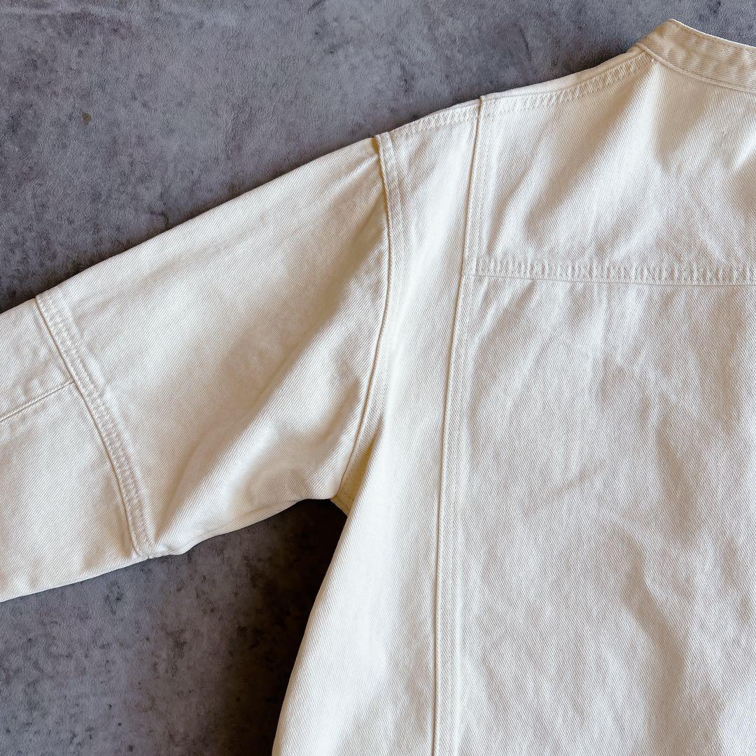 kelen ⿻ ケレン デニム シャツ ジャケット “SAUN” Gジャン 白